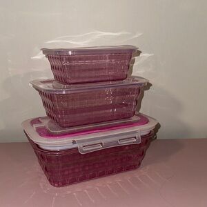 Set of Pink Storage Containers